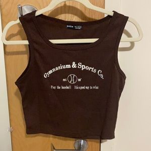 Shein Gymnasium & Sports Co. Brown Tanktop